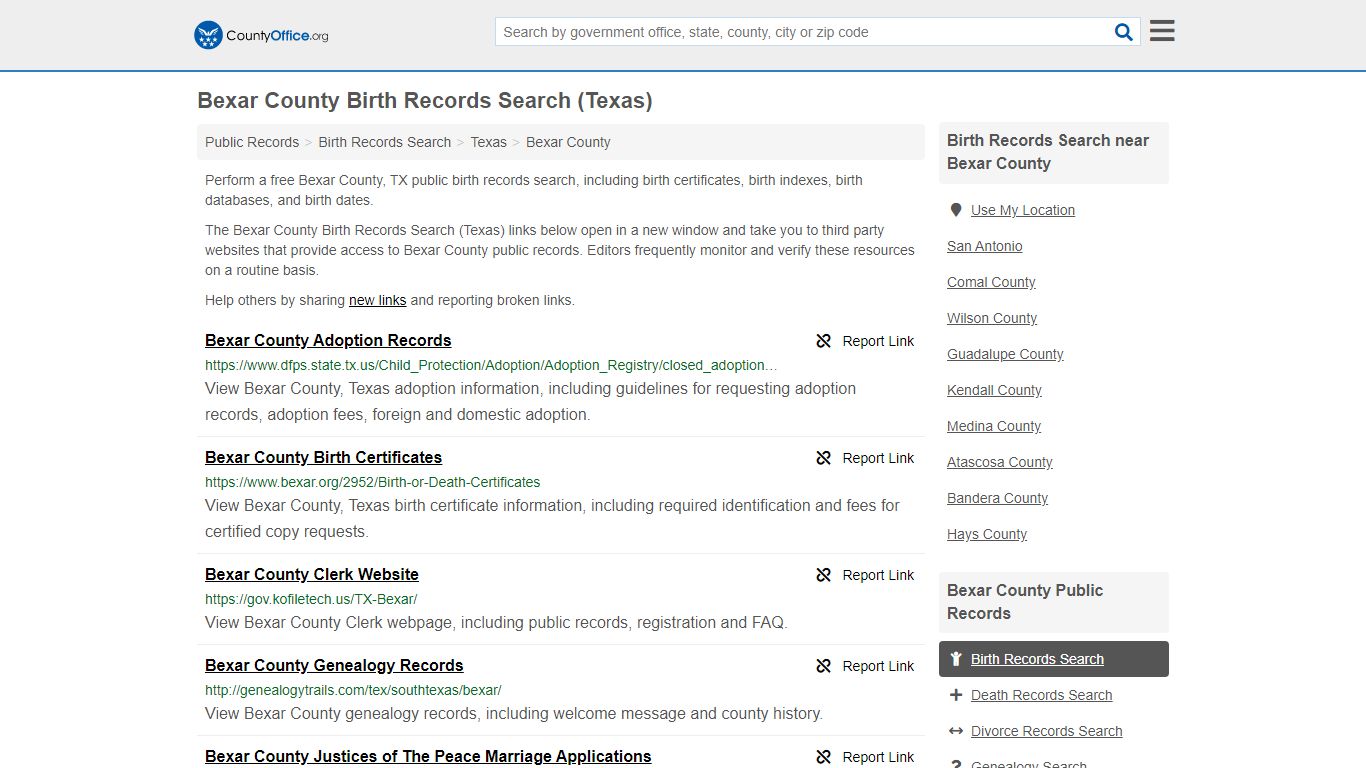 Birth Records Search - Bexar County, TX (Birth ...