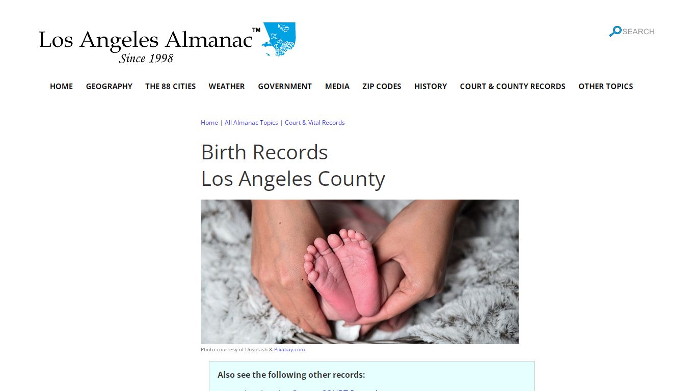 Obtain Birth Records in Los Angeles County, California